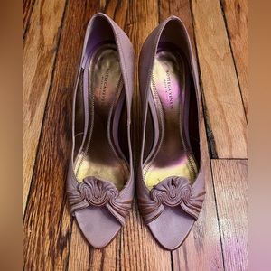 Bottega Veneta Open Toe Heels — Pink / Gold Sz 37